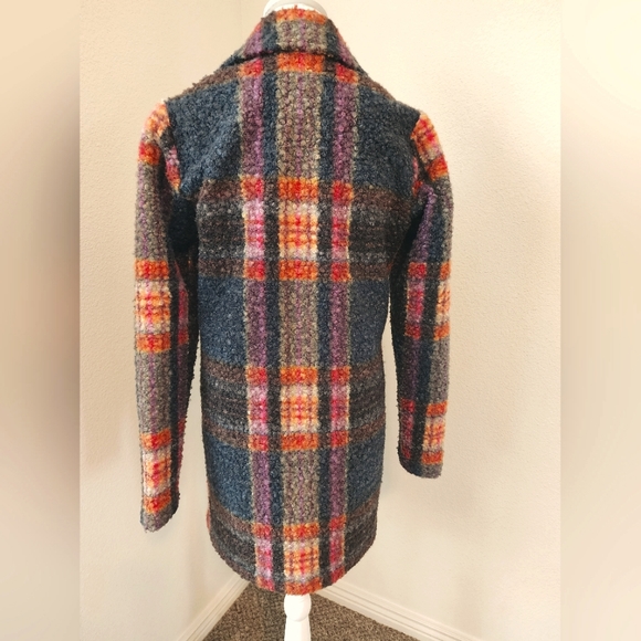 Charlie B Plaid Boulce Knit Coat Size XS - Picture 9 of 11